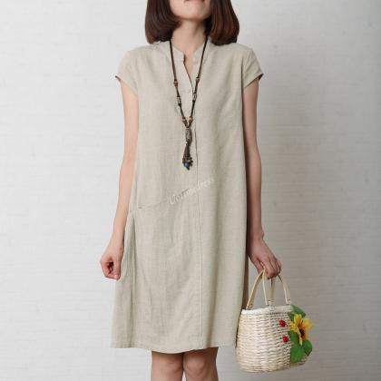 Rice Women's Sundress Loose Cotton..