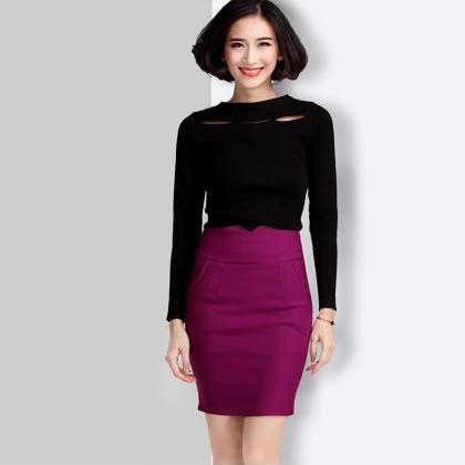 2015 Fall High Waist Mini Skirt Cas..