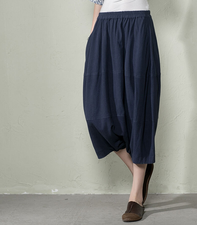 navy blue plus size pants