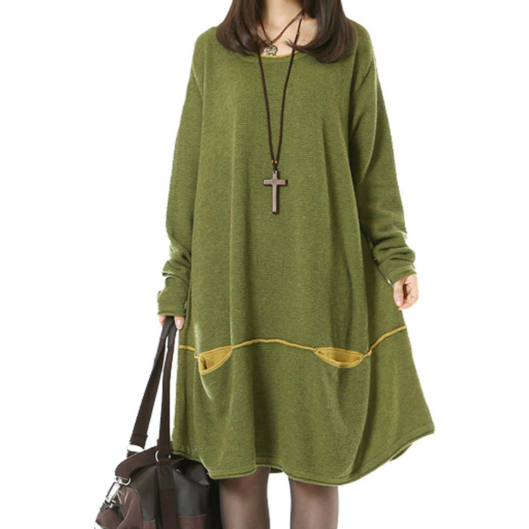 Women's Daily Knitwear Spring Loose Sweater Dress
